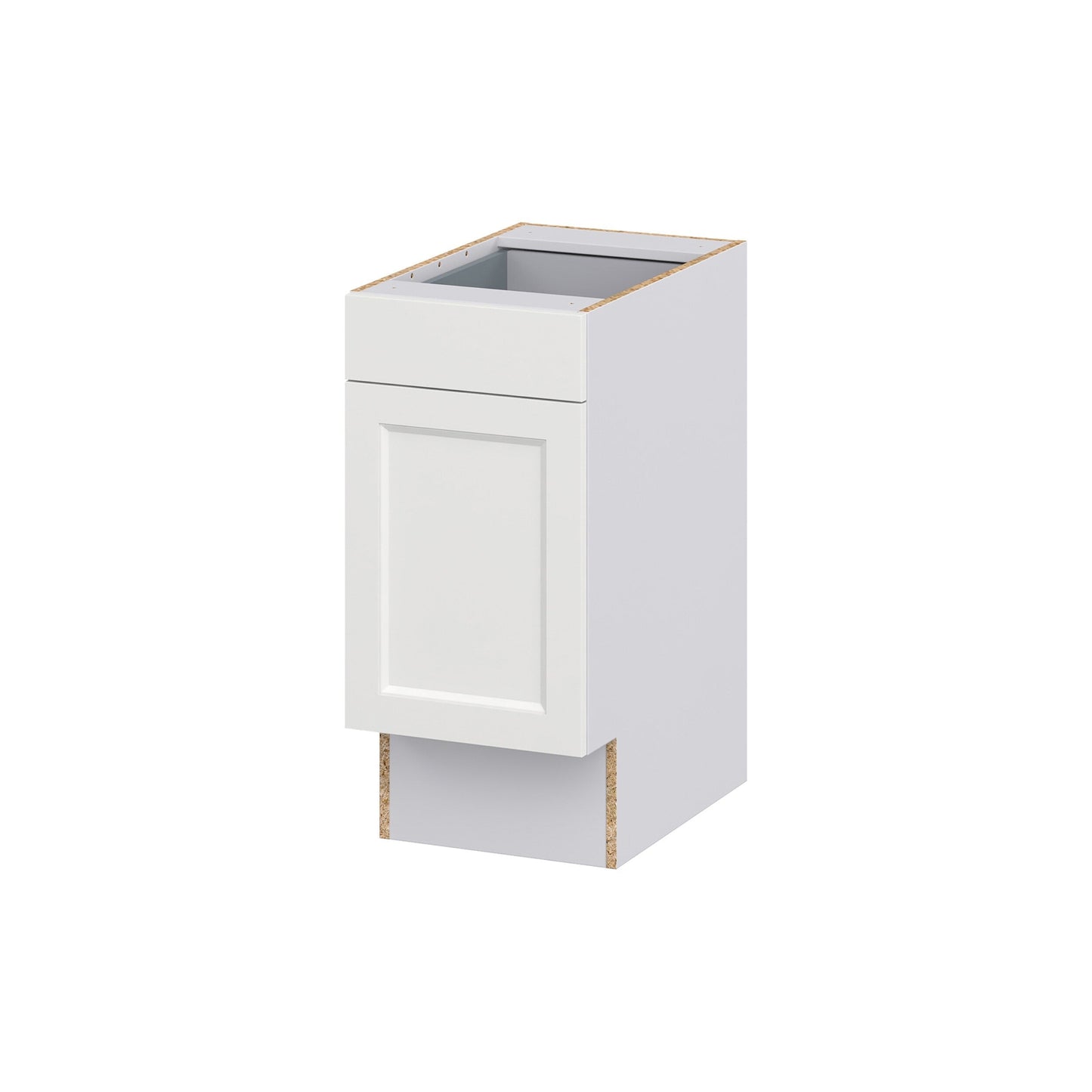 Hugo&Borg Riviera 15-in W x 34.5-in H x 24-in D Bright White 1-Drawer Base Fully Assembled Cabinet (Recessed Panel Shaker Door Style)
