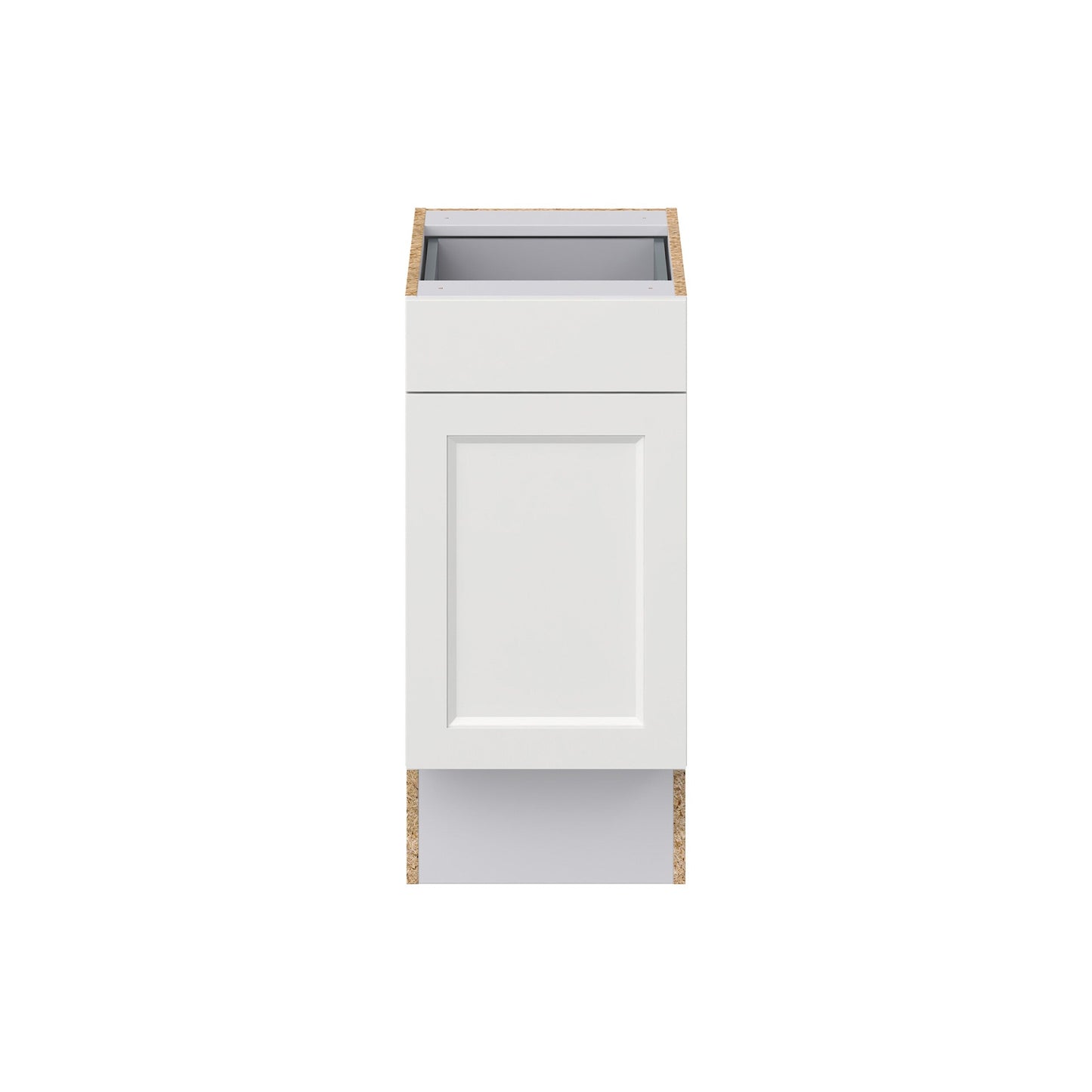 Hugo&Borg Riviera 15-in W x 34.5-in H x 24-in D Bright White 1-Drawer Base Fully Assembled Cabinet (Recessed Panel Shaker Door Style)
