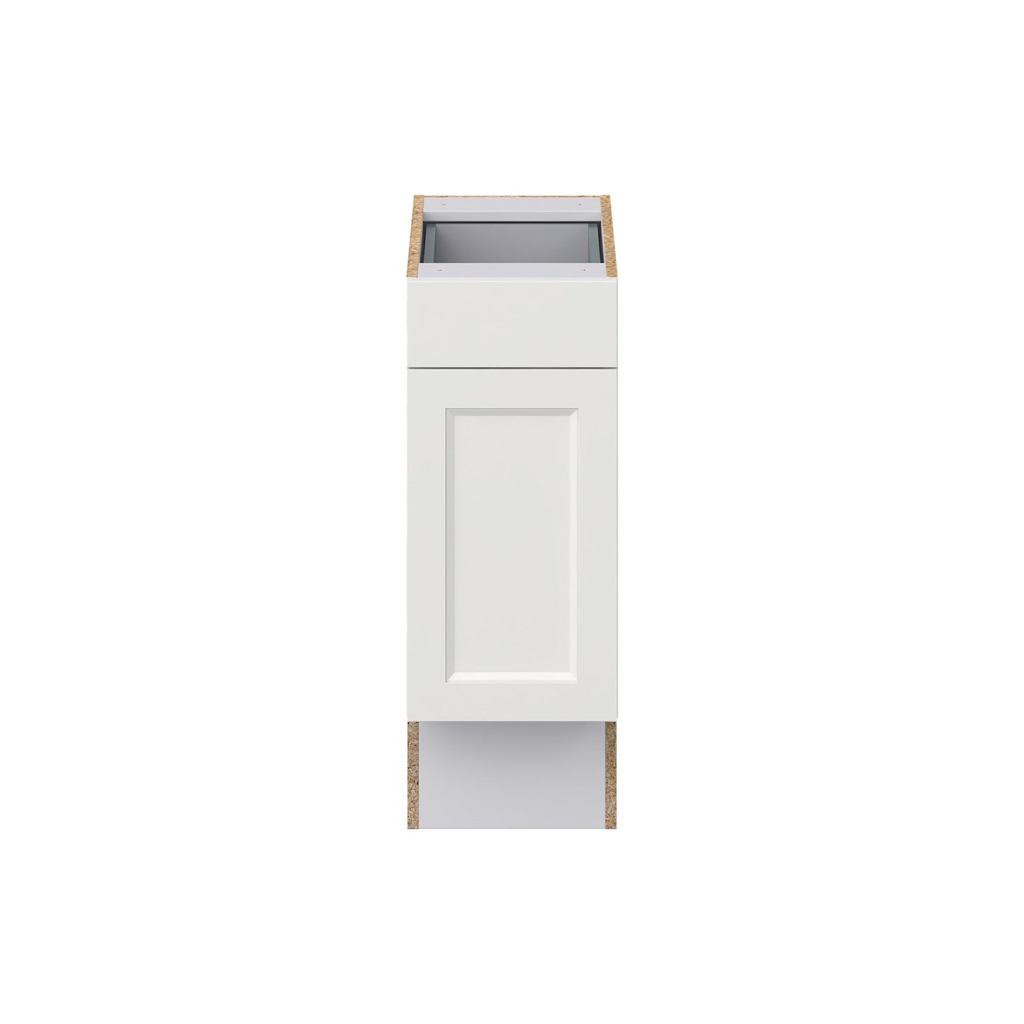 Hugo&Borg Riviera 12-in W x 34.5-in H x 25-in D Bright White Base Fully Assembled Cabinet (Recessed Panel Shaker Door Style)
