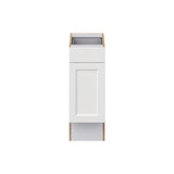 Hugo&Borg Riviera 12-in W x 34.5-in H x 25-in D Bright White Base Fully Assembled Cabinet (Recessed Panel Shaker Door Style)