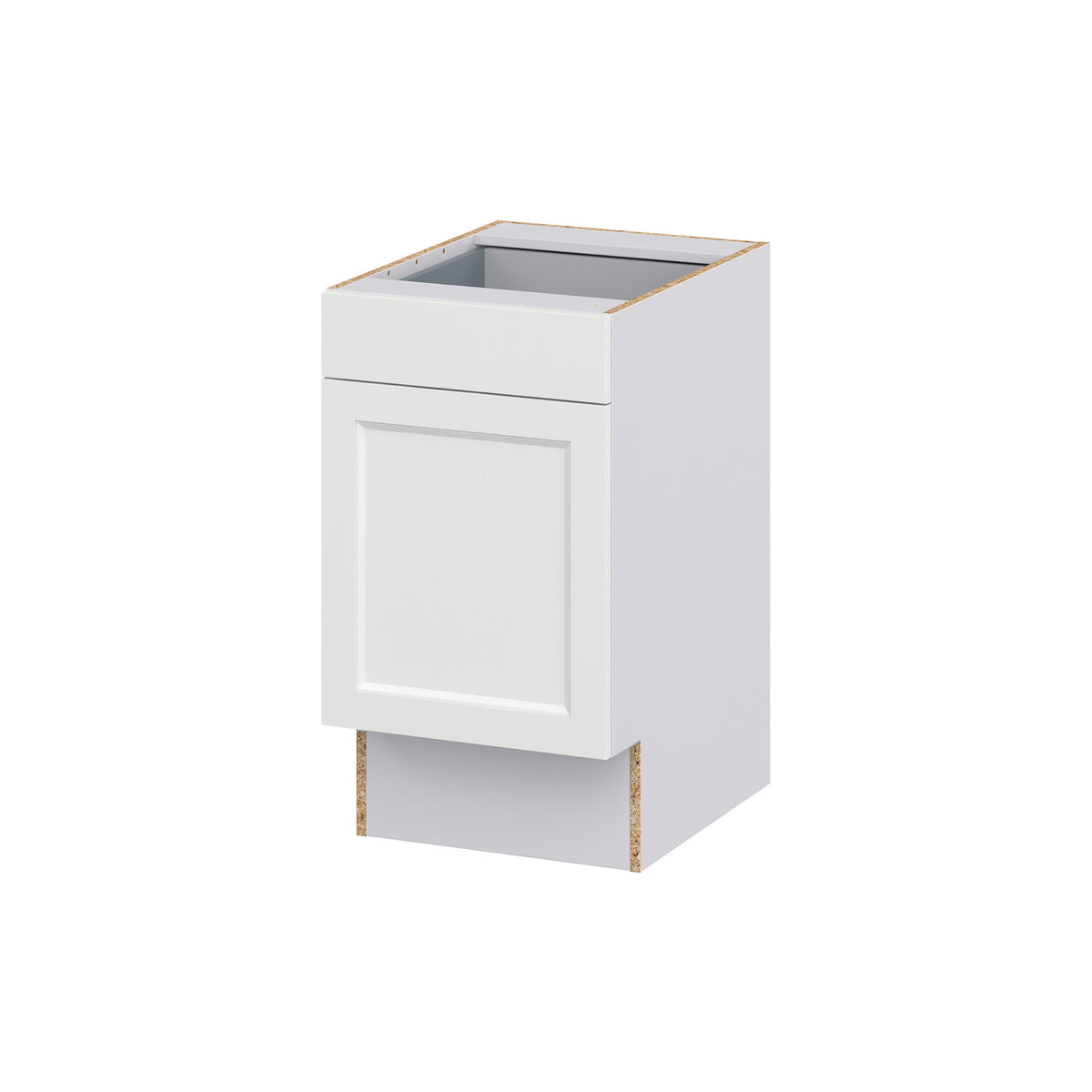 Hugo&Borg Riviera 18-in W x 34.5-in H x 25-in D Bright White 1-Drawer Base Fully Assembled Cabinet (Recessed Panel Shaker Door Style)