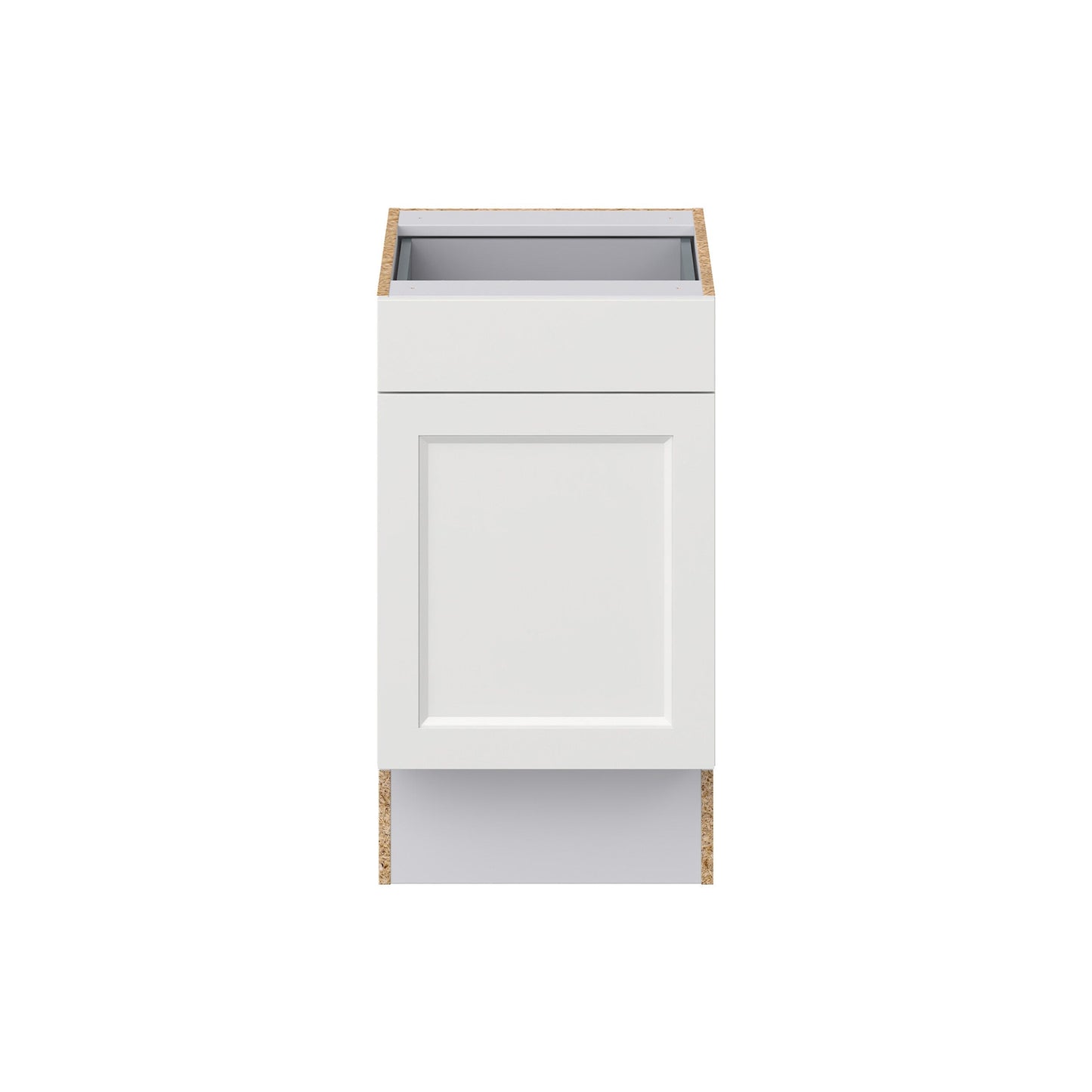 Hugo&Borg Riviera 18-in W x 34.5-in H x 25-in D Bright White 1-Drawer Base Fully Assembled Cabinet (Recessed Panel Shaker Door Style)