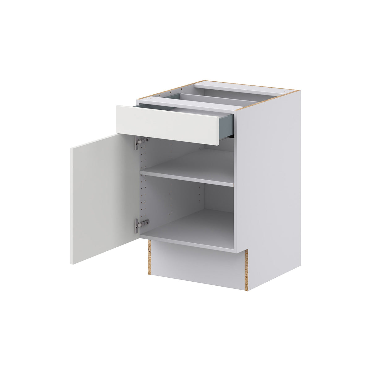 Hugo&Borg Riviera 21-in W x 34.5-in H x 25-in D Bright White Base Fully Assembled Cabinet (Recessed Panel Shaker Door Style)