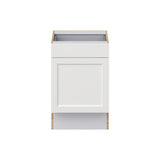 Hugo&Borg Riviera 21-in W x 34.5-in H x 25-in D Bright White Base Fully Assembled Cabinet (Recessed Panel Shaker Door Style)