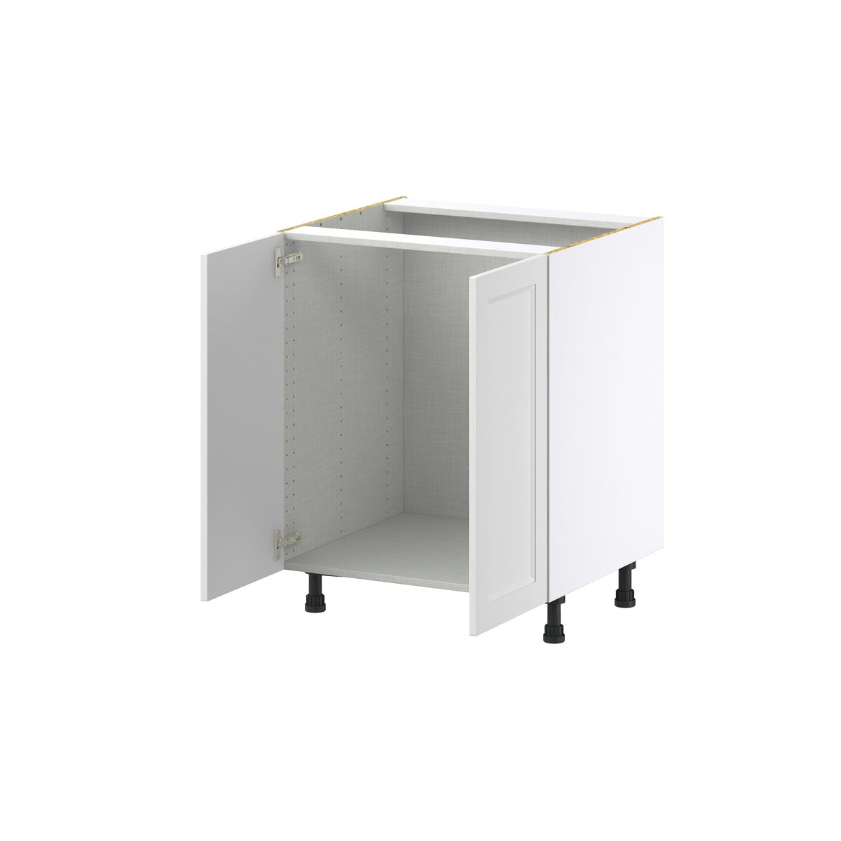 Hugo&Borg Riviera 27-in W x 34.5-in H x 24-in D Bright White Sink Base Fully Assembled Cabinet (Recessed Panel Shaker Style)