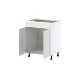 Hugo&Borg Riviera 27-in W x 34.5-in H x 24-in D Bright White Sink Base Fully Assembled Cabinet (Recessed Panel Shaker Style)