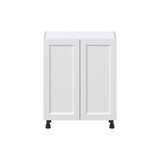 Hugo&Borg Riviera 27-in W x 34.5-in H x 14-in D Bright White Base Fully Assembled Cabinet (Recessed Panel Shaker Door Style)