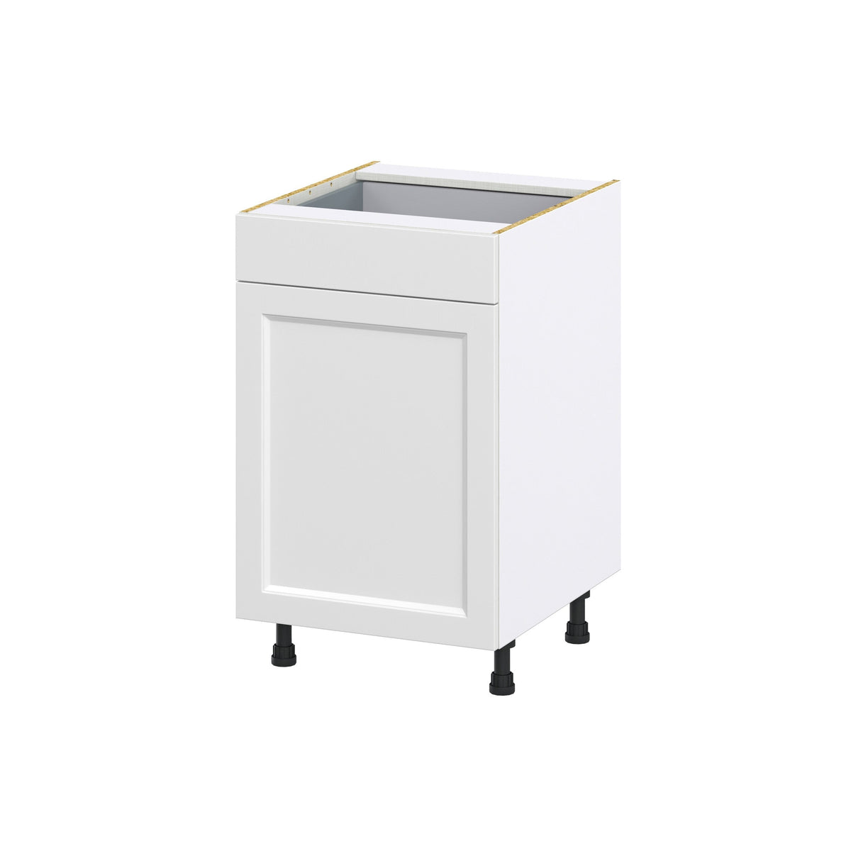 Hugo&Borg Riviera 21-in W x 34.5-in H x 24-in D Bright White 1-Drawer Base Fully Assembled Cabinet (Recessed Panel Shaker Style)