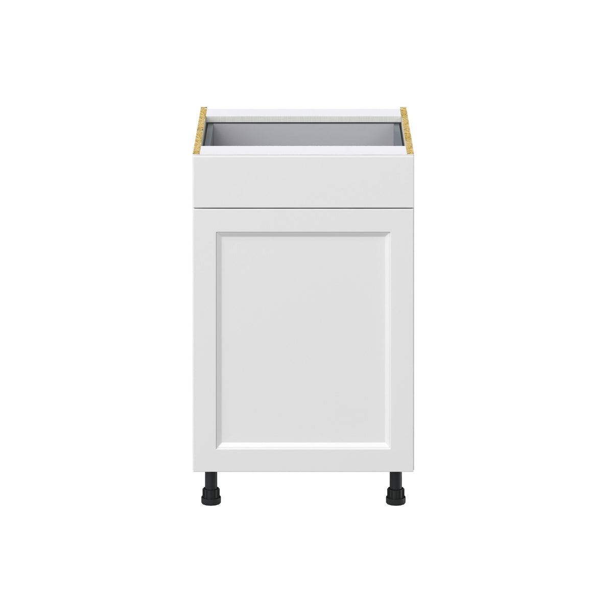 Hugo&Borg Riviera 21-in W x 34.5-in H x 24-in D Bright White 1-Drawer Base Fully Assembled Cabinet (Recessed Panel Shaker Style)