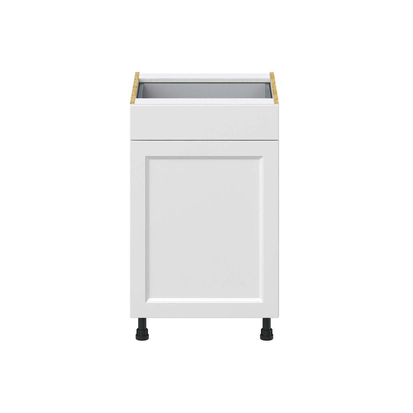 Hugo&Borg Riviera 21-in W x 34.5-in H x 24-in D Bright White 1-Drawer Base Fully Assembled Cabinet (Recessed Panel Shaker Style)