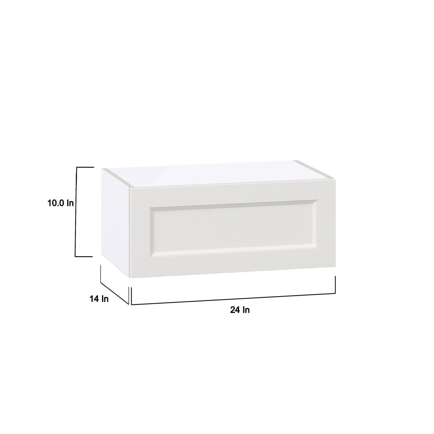 Hugo&Borg Riviera 24-in W x 10-in H x 14-in D Bright White Wall Fully Assembled Cabinet (Recessed Panel Shaker Door Style)