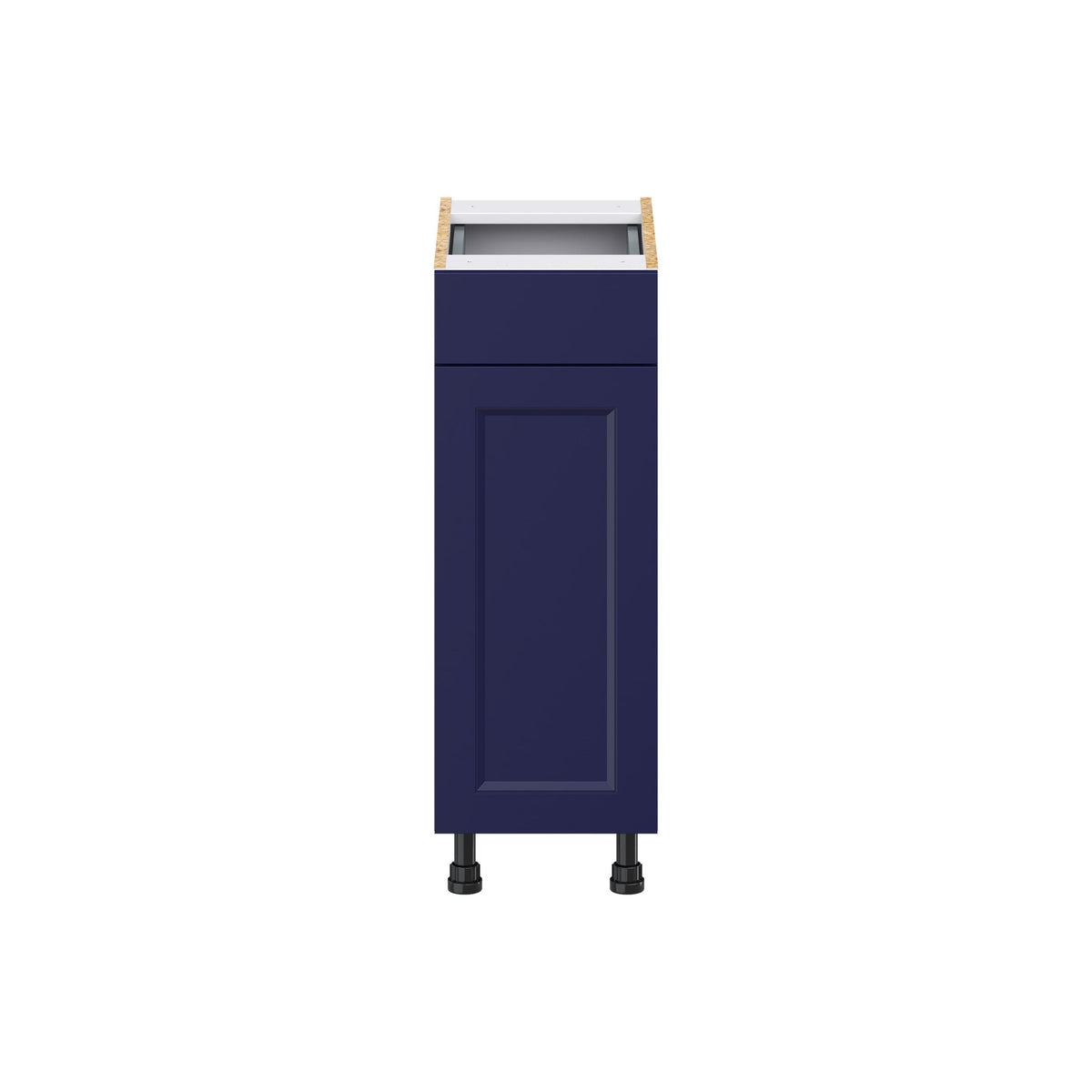 Hugo&Borg Lorette 12-in W x 34.5-in H x 21-in D Navy Blue 1-Drawer Base Fully Assembled Cabinet (Recessed Panel Shaker Door Style)
