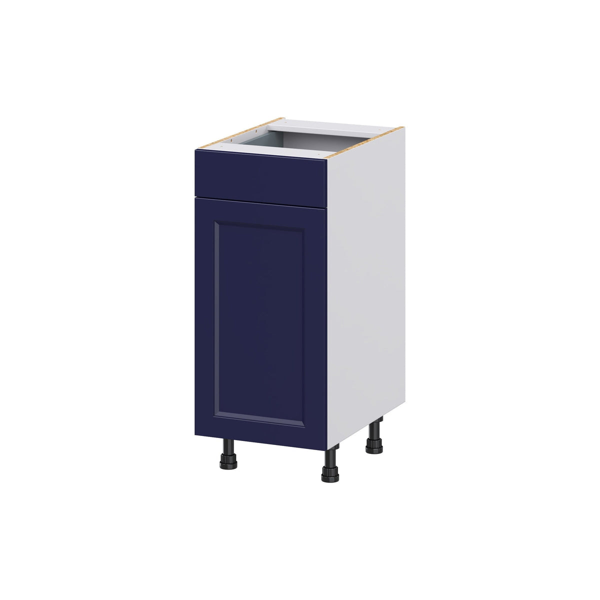 Hugo&Borg Lorette 15-in W x 34.5-in H x 21-in D Navy Blue 1-Drawer Base Fully Assembled Cabinet (Recessed Panel Shaker Door Style)