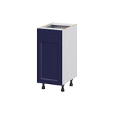 Hugo&Borg Lorette 15-in W x 34.5-in H x 21-in D Navy Blue 1-Drawer Base Fully Assembled Cabinet (Recessed Panel Shaker Door Style)