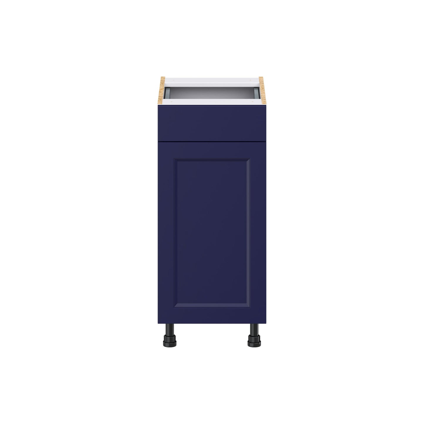 Hugo&Borg Lorette 15-in W x 34.5-in H x 21-in D Navy Blue 1-Drawer Base Fully Assembled Cabinet (Recessed Panel Shaker Door Style)