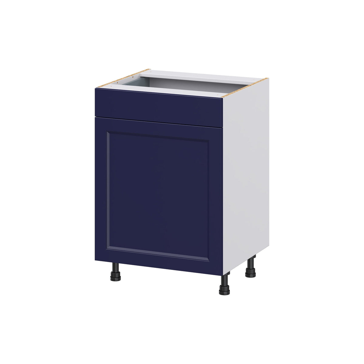 Hugo&Borg Lorette 24-in W x 34.5-in H x 21-in D Navy Blue 1-Drawer Base Fully Assembled Cabinet (Recessed Panel Shaker Door Style)
