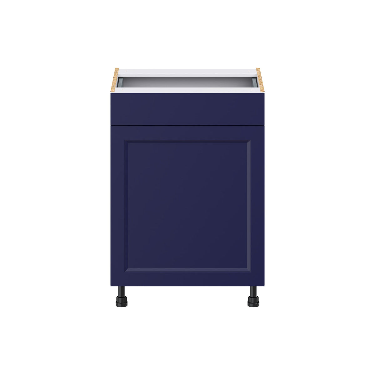 Hugo&Borg Lorette 24-in W x 34.5-in H x 21-in D Navy Blue 1-Drawer Base Fully Assembled Cabinet (Recessed Panel Shaker Door Style)