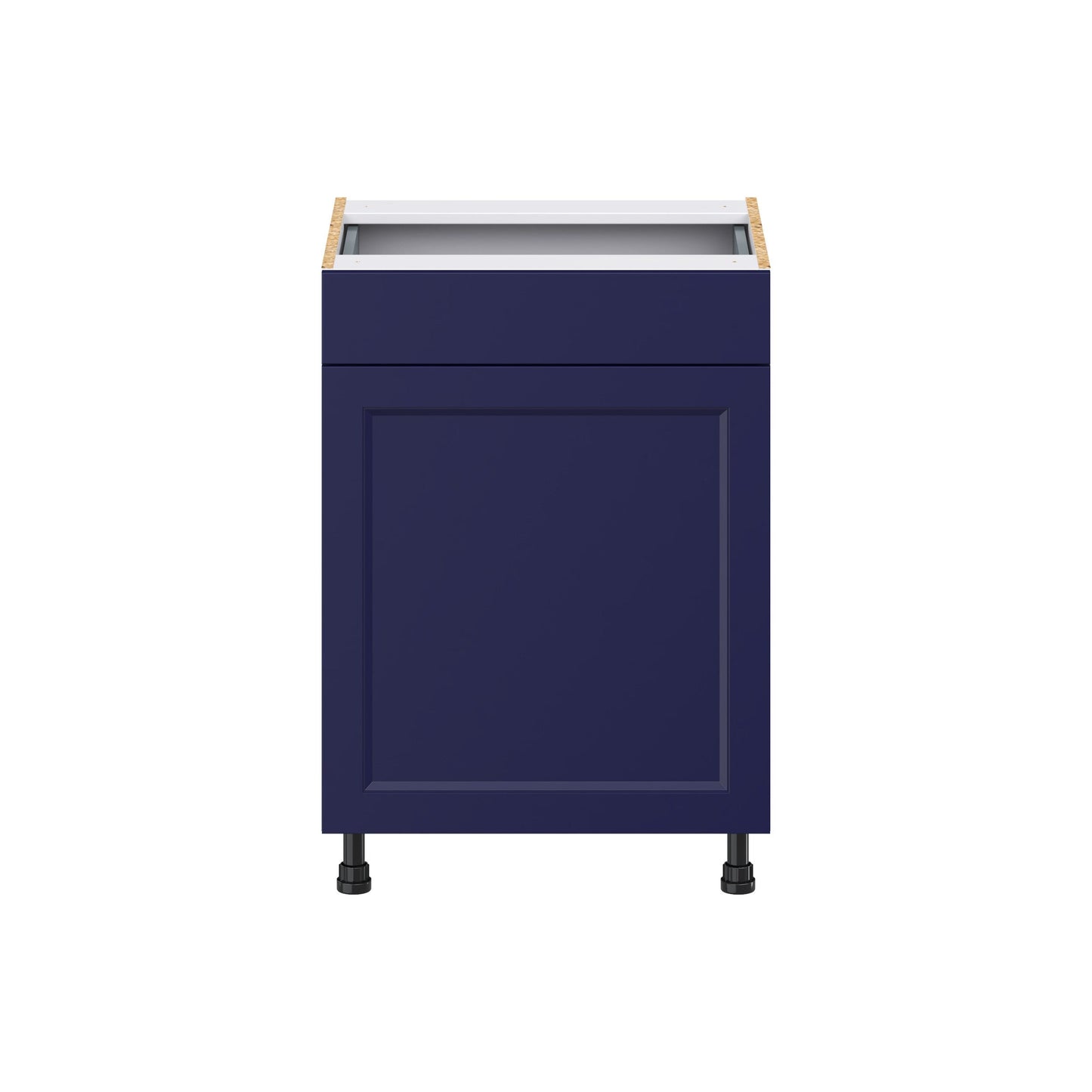 Hugo&Borg Lorette 24-in W x 34.5-in H x 21-in D Navy Blue 1-Drawer Base Fully Assembled Cabinet (Recessed Panel Shaker Door Style)
