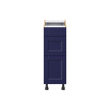 Hugo&Borg Lorette 12-in W x 34.5-in H x 21-in D Navy Blue 3-Drawer Base Fully Assembled Cabinet (Recessed Panel Style)