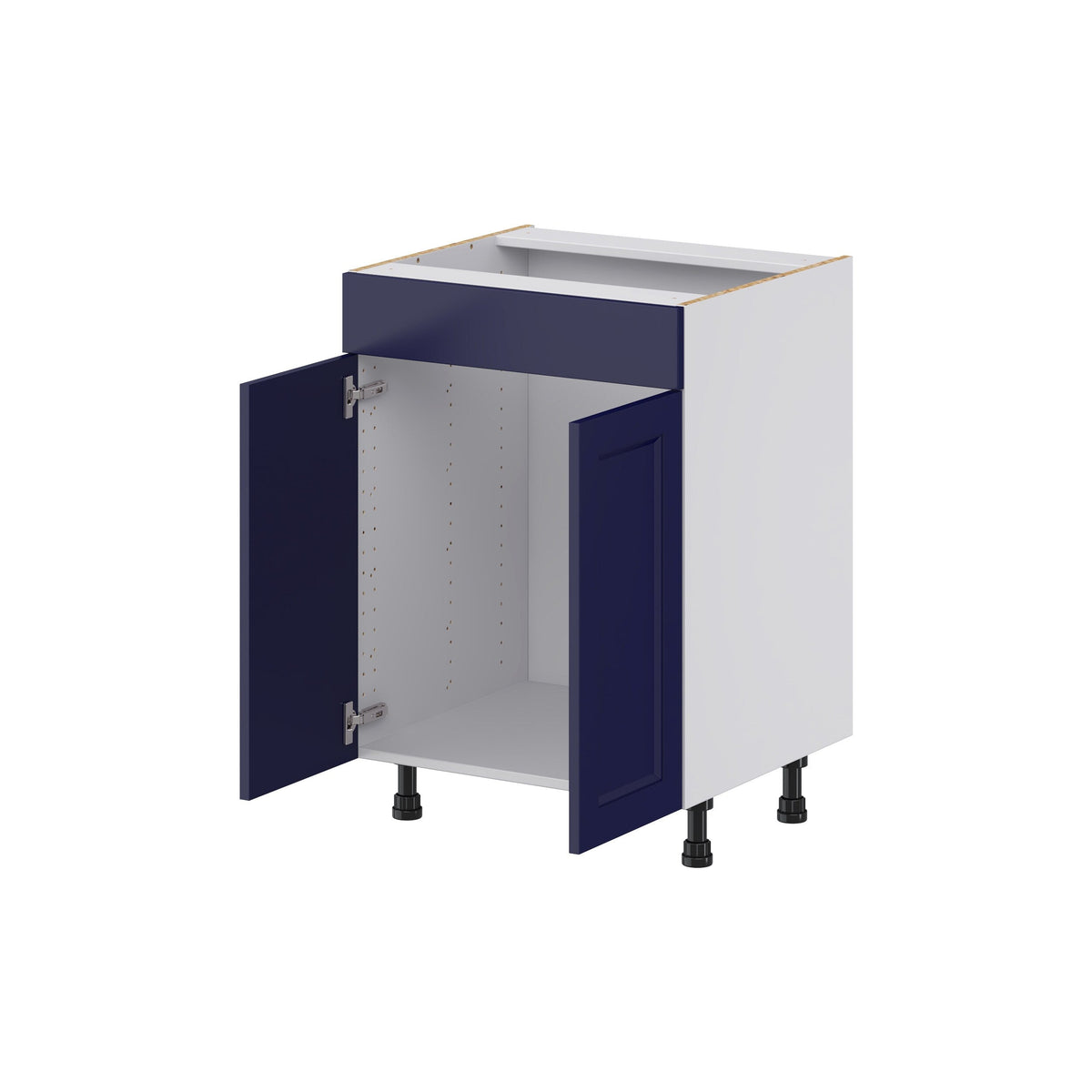 Hugo&Borg Lorette 24-in W x 34.5-in H x 21-in D Navy Blue Sink Base Fully Assembled Cabinet (Recessed Panel Shaker Style)