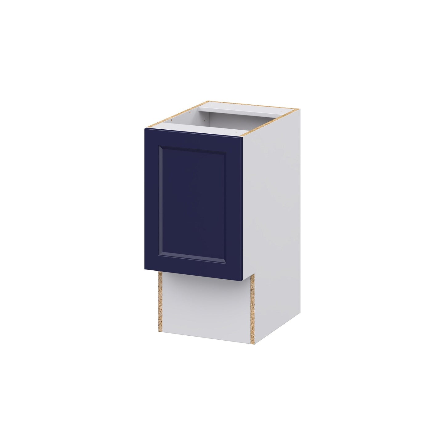 Hugo&Borg Lorette 15-in W x 34.5-in H x 21-in D Navy Blue Base Fully Assembled Cabinet (Recessed Panel Shaker Door Style)