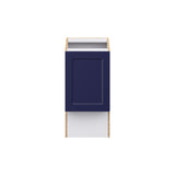 Hugo&Borg Lorette 15-in W x 34.5-in H x 21-in D Navy Blue Base Fully Assembled Cabinet (Recessed Panel Shaker Door Style)