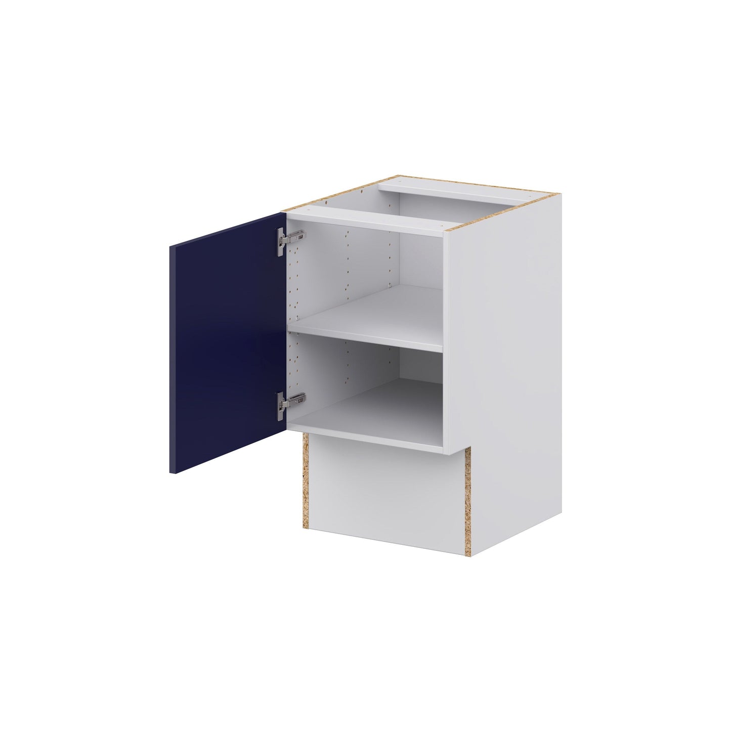 Hugo&Borg Lorette 18-in W x 34.5-in H x 21-in D Navy Blue Base Fully Assembled Cabinet (Recessed Panel Shaker Door Style)
