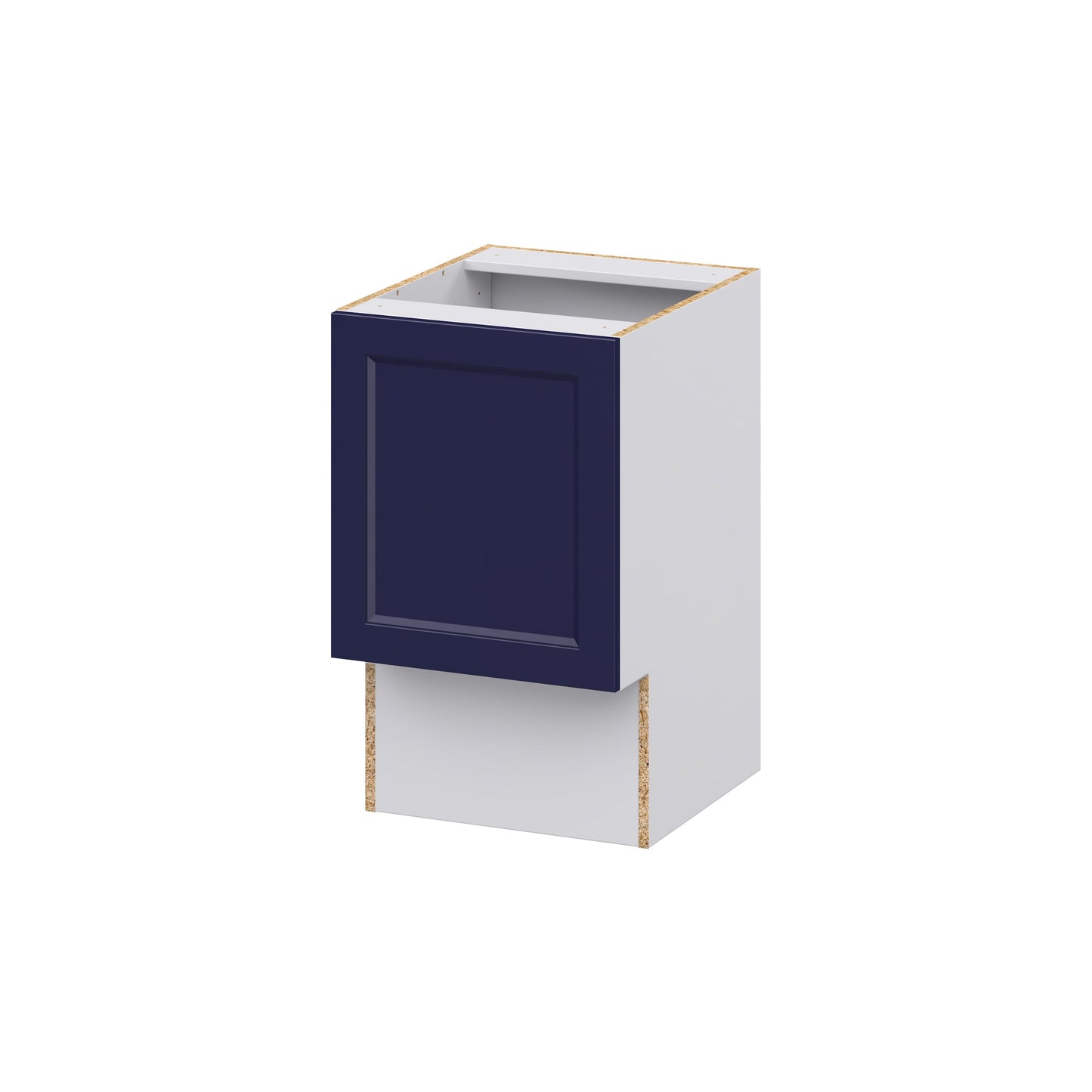 Hugo&Borg Lorette 18-in W x 34.5-in H x 21-in D Navy Blue Base Fully Assembled Cabinet (Recessed Panel Shaker Door Style)