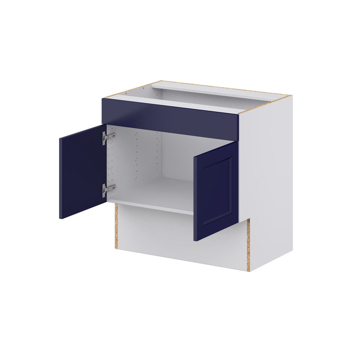 Hugo&Borg Lorette 30-in W x 30-in H x 21-in D Navy Blue Sink Base Fully Assembled Cabinet (Recessed Panel Shaker Style)