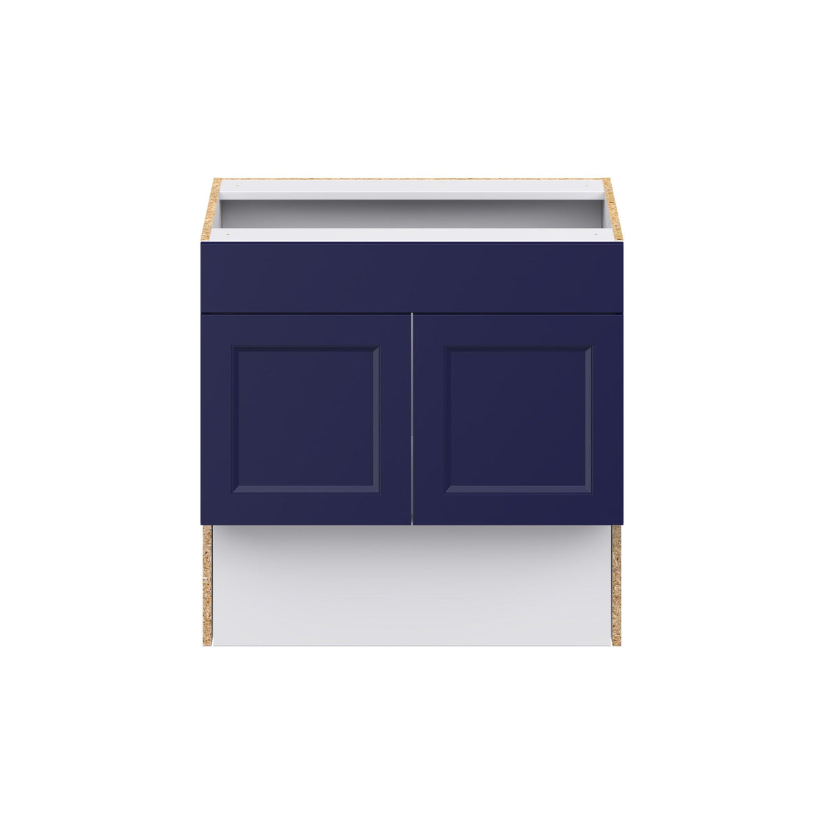 Hugo&Borg Lorette 30-in W x 30-in H x 21-in D Navy Blue Base Fully Assembled Cabinet (Recessed Panel Shaker Door Style)