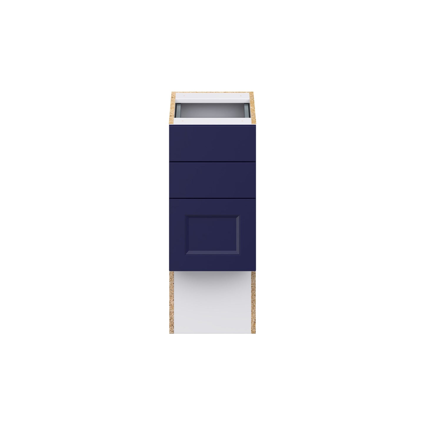 Hugo&Borg Lorette 12-in W x 30-in H x 21-in D Navy Blue 4-Drawer Base Fully Assembled Cabinet (Recessed Panel Style)