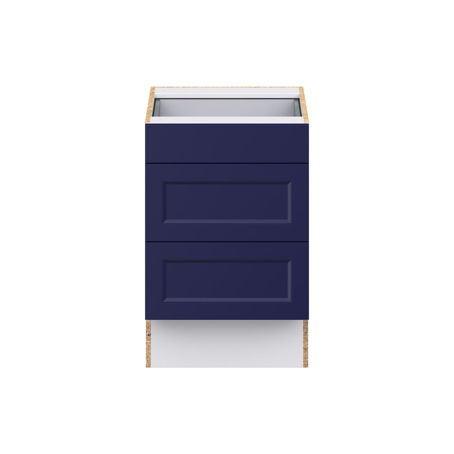 Hugo&Borg Lorette 21-in W x 32.5-in H x 25-in D Navy Blue 3-Drawer Base Fully Assembled Cabinet (Recessed Panel Style)