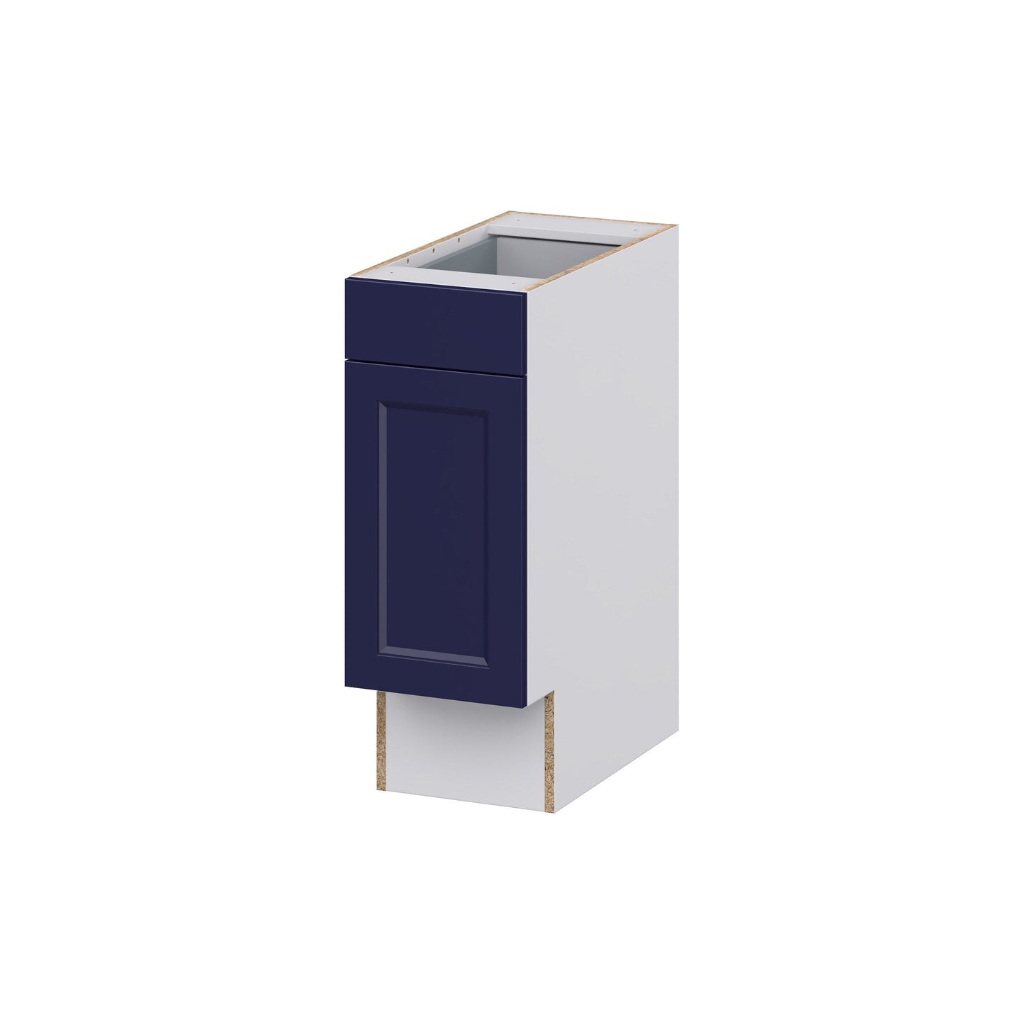 Hugo&Borg Lorette 12-in W x 34.5-in H x 25-in D Navy Blue Base Fully Assembled Cabinet (Recessed Panel Shaker Door Style)