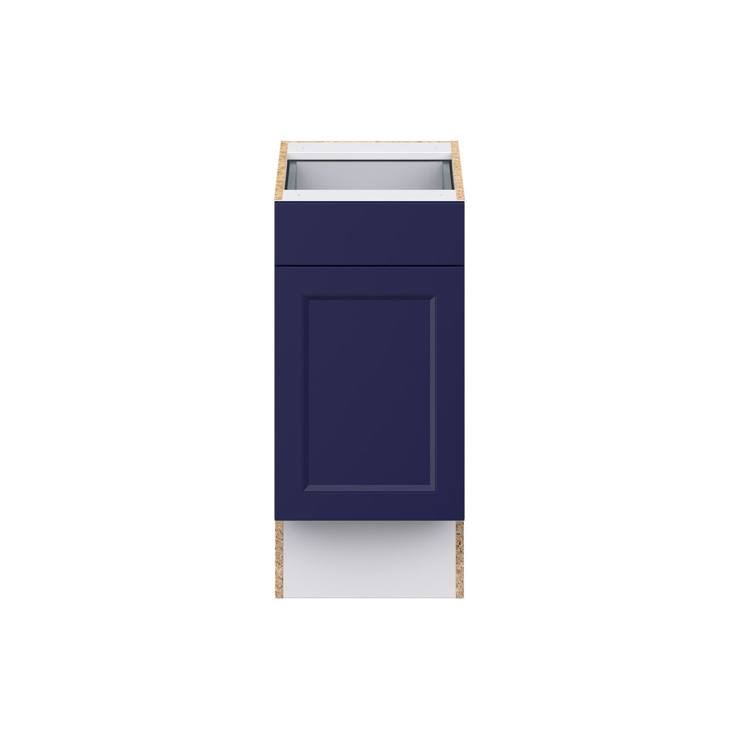Hugo&Borg Lorette 15-in W x 34.5-in H x 24-in D Navy Blue 1-Drawer Base Fully Assembled Cabinet (Recessed Panel Shaker Door Style)