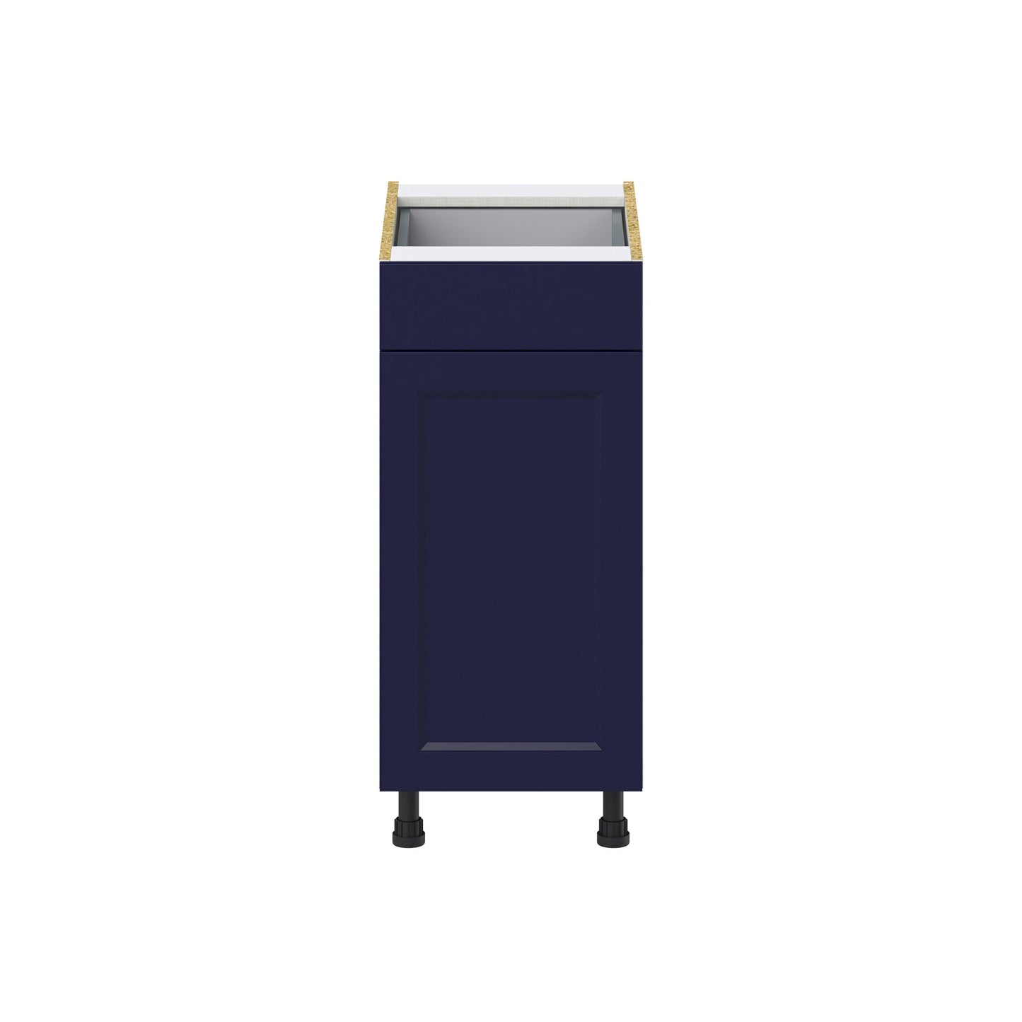 Hugo&Borg Lorette 15-in W x 34.5-in H x 24-in D Navy Blue 1-Drawer Pull-out Cabinet Base Fully Assembled Cabinet (Recessed Panel Style)