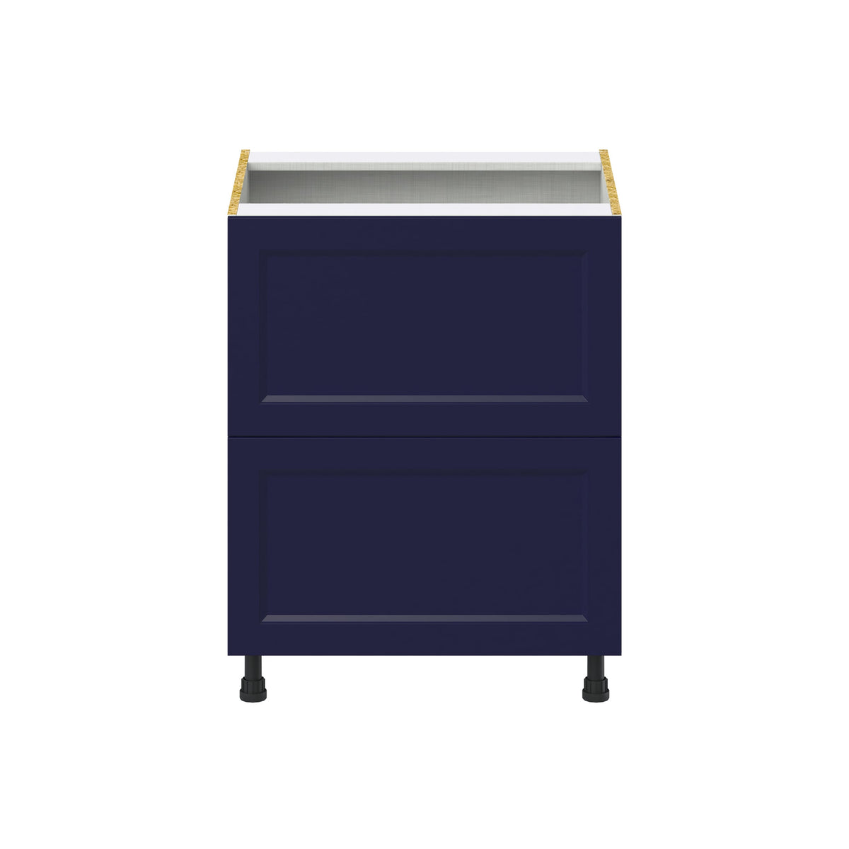 Hugo&Borg Lorette 27-in W x 34.5-in H x 24-in D Navy Blue 2-Drawer Base Fully Assembled Cabinet (Recessed Panel Style)