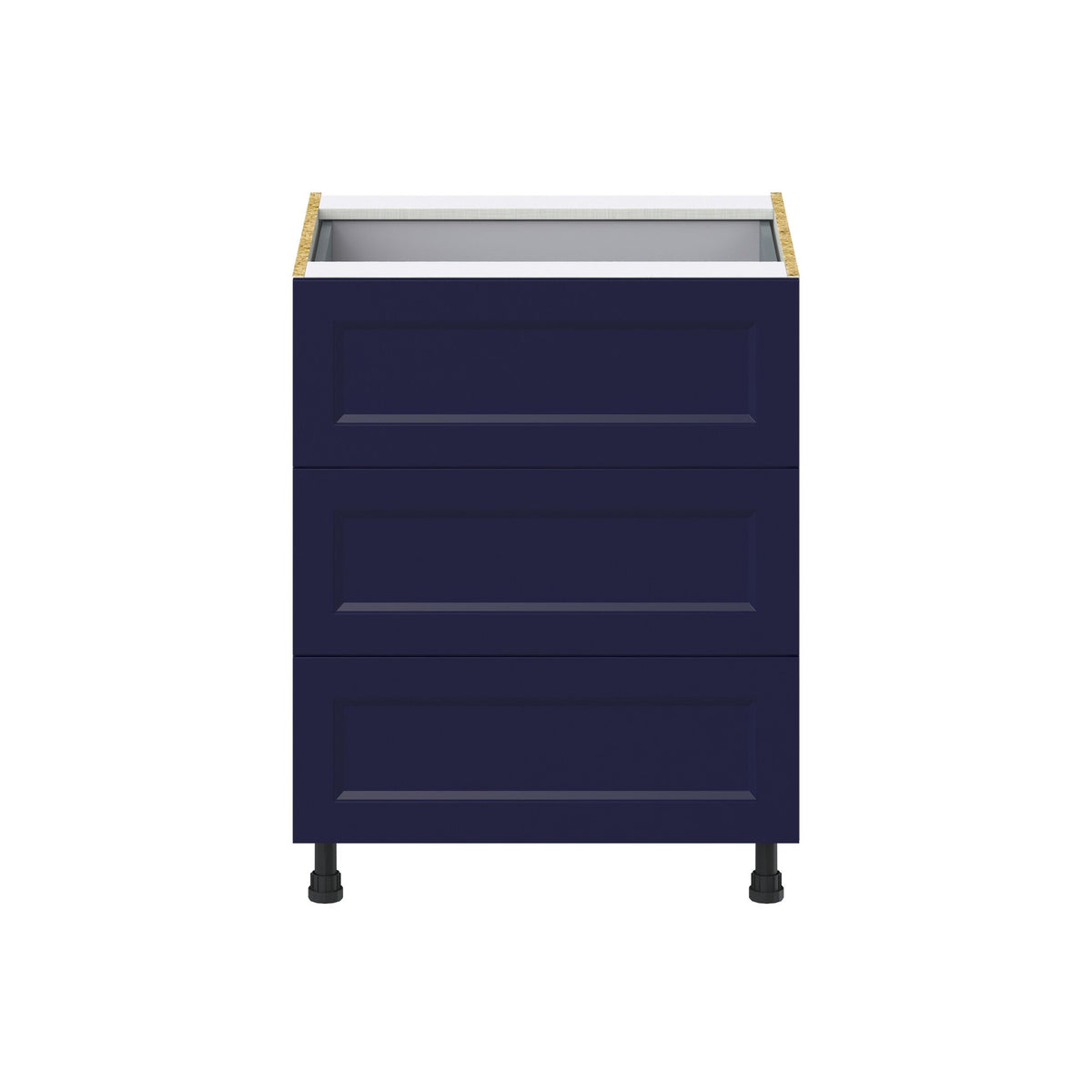 Hugo&Borg Lorette 27-in W x 34.5-in H x 24-in D Navy Blue 4-Drawer Base Fully Assembled Cabinet (Recessed Panel Style)