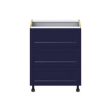 Hugo&Borg Lorette 27-in W x 34.5-in H x 24-in D Navy Blue 4-Drawer Base Fully Assembled Cabinet (Recessed Panel Style)