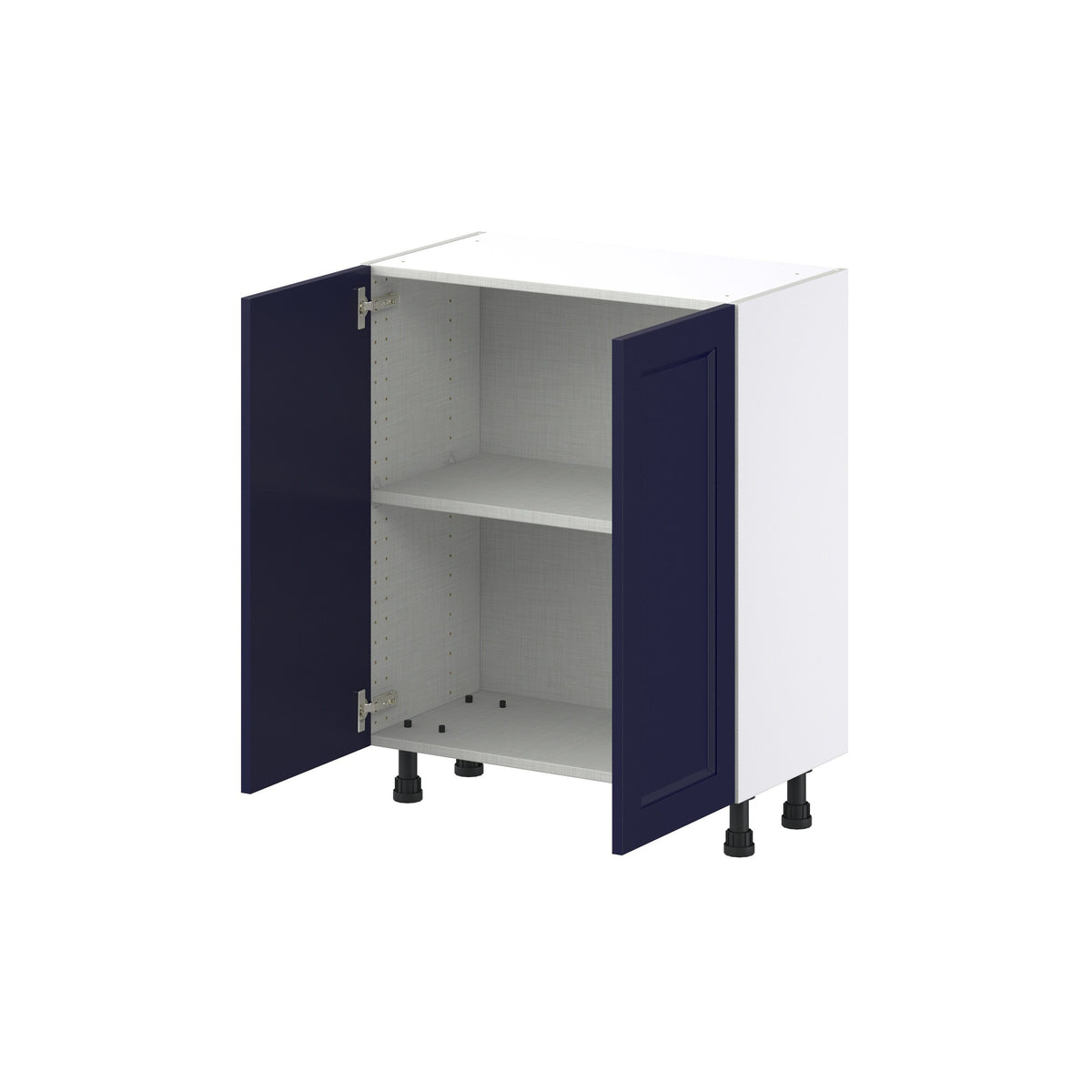 Hugo&Borg Lorette 27-in W x 34.5-in H x 14-in D Navy Blue Base Fully Assembled Cabinet (Recessed Panel Shaker Door Style)