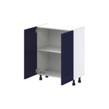 Hugo&Borg Lorette 27-in W x 34.5-in H x 14-in D Navy Blue Base Fully Assembled Cabinet (Recessed Panel Shaker Door Style)