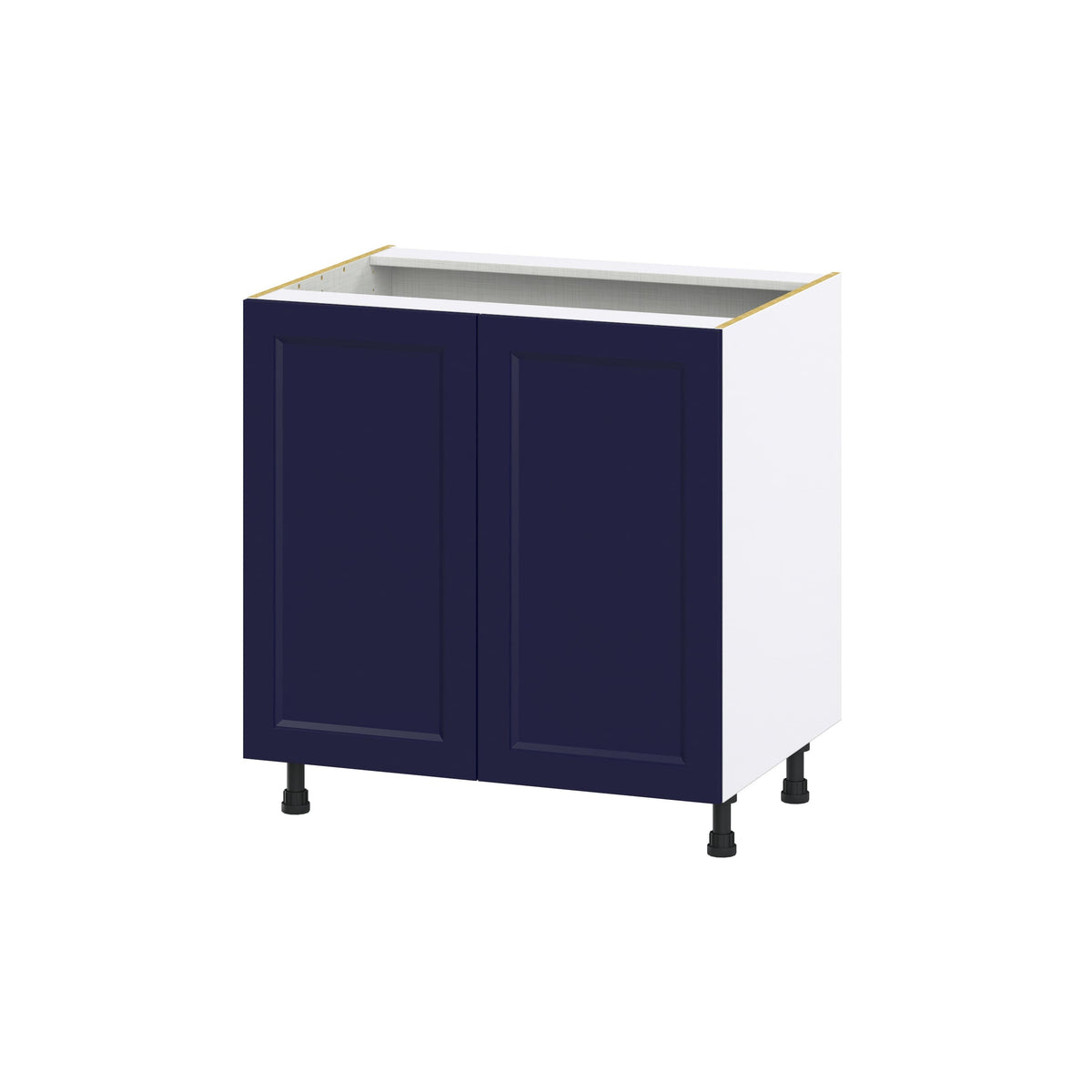 Hugo&Borg Lorette 33-in W x 34.5-in H x 24-in D Navy Blue 3-Drawers Base Fully Assembled Cabinet (Recessed Panel Shaker Style)