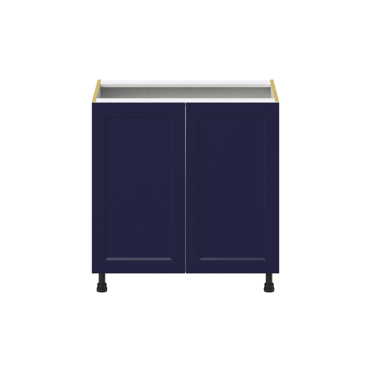 Hugo&Borg Lorette 33-in W x 34.5-in H x 24-in D Navy Blue 3-Drawers Base Fully Assembled Cabinet (Recessed Panel Shaker Style)