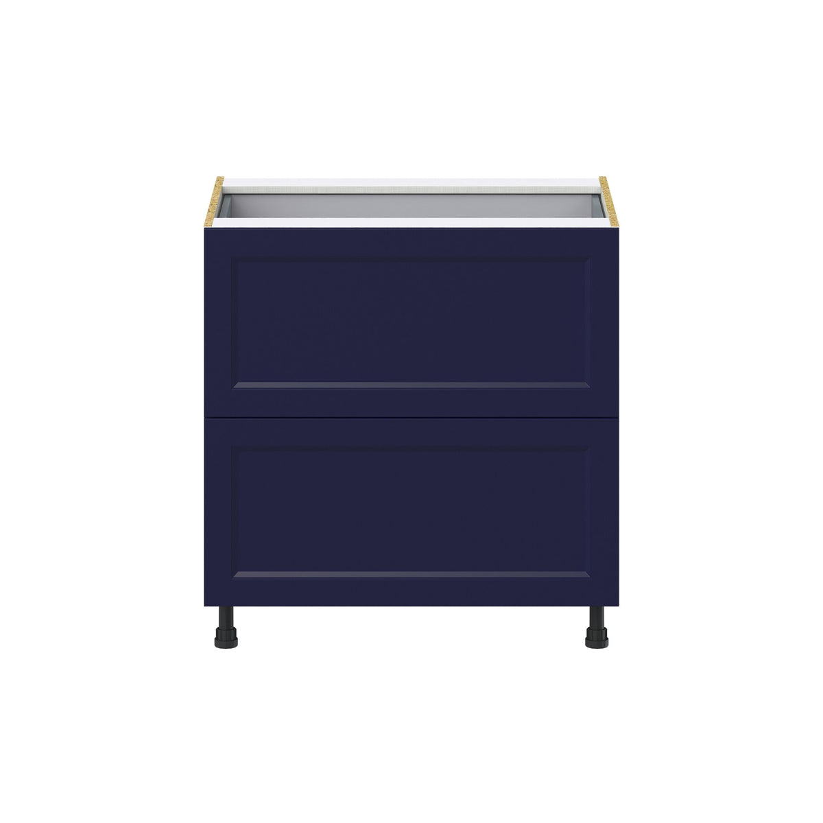 Hugo&Borg Lorette 33-in W x 34.5-in H x 24-in D Navy Blue 3-Drawer Base Fully Assembled Cabinet (Recessed Panel Style)