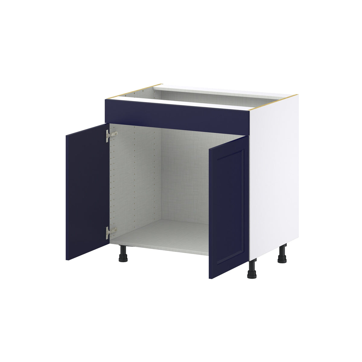 Hugo&Borg Lorette 33-in W x 34.5-in H x 24-in D Navy Blue Sink Base Fully Assembled Cabinet (Recessed Panel Shaker Style)