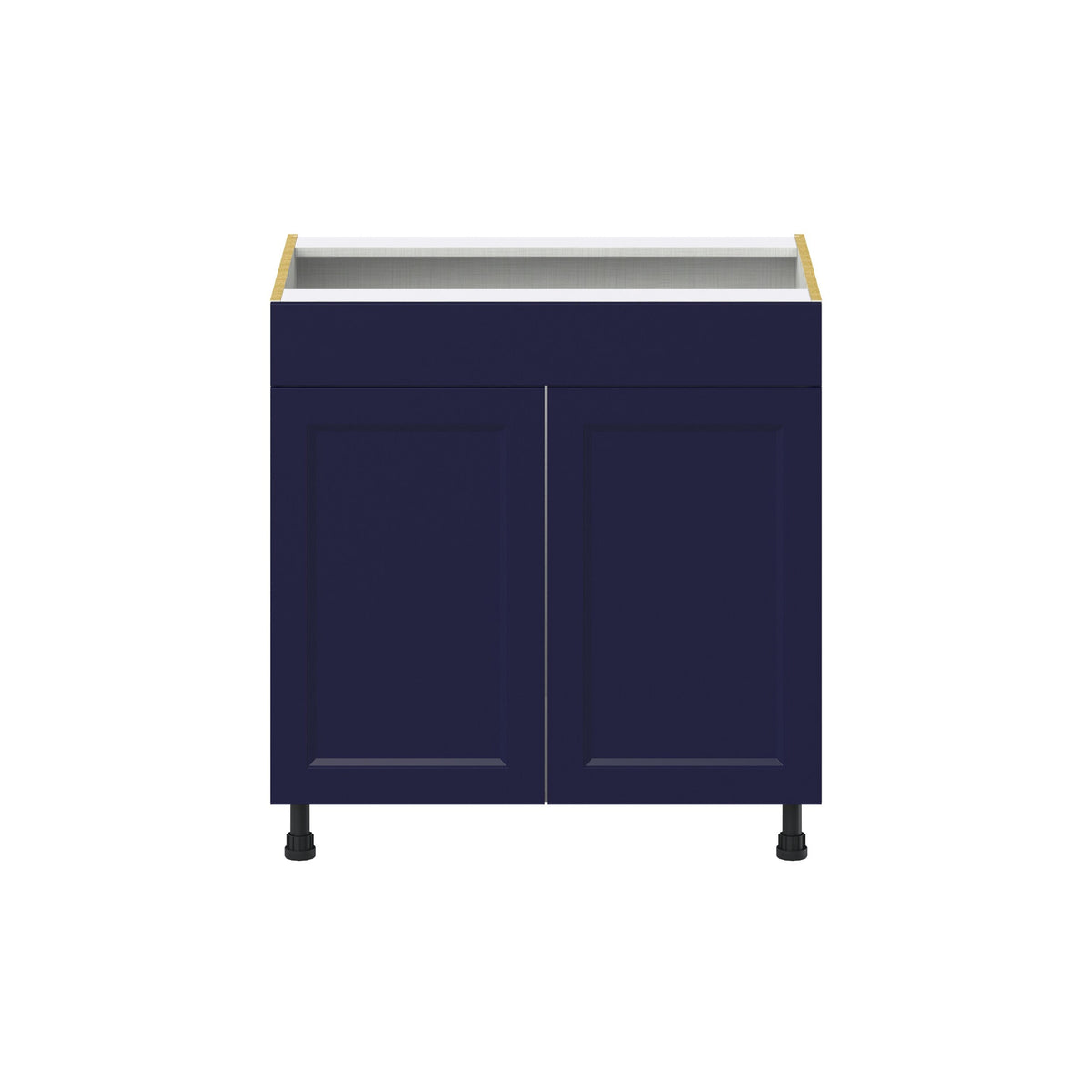 Hugo&Borg Lorette 33-in W x 34.5-in H x 24-in D Navy Blue Sink Base Fully Assembled Cabinet (Recessed Panel Shaker Style)
