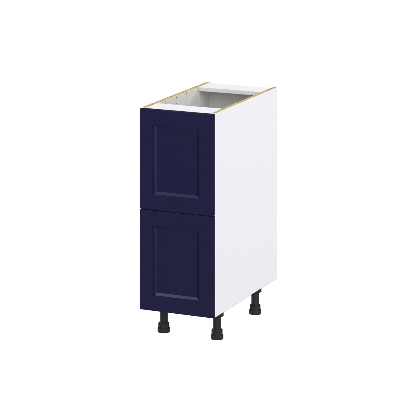 Hugo&Borg Lorette 12-in W x 34.5-in H x 24-in D Navy Blue 2-Drawer Base Fully Assembled Cabinet (Recessed Panel Style)