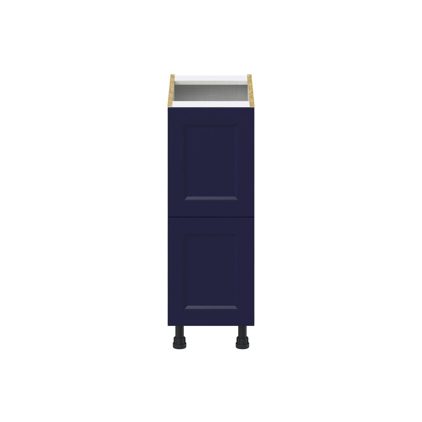 Hugo&Borg Lorette 12-in W x 34.5-in H x 24-in D Navy Blue 2-Drawer Base Fully Assembled Cabinet (Recessed Panel Style)
