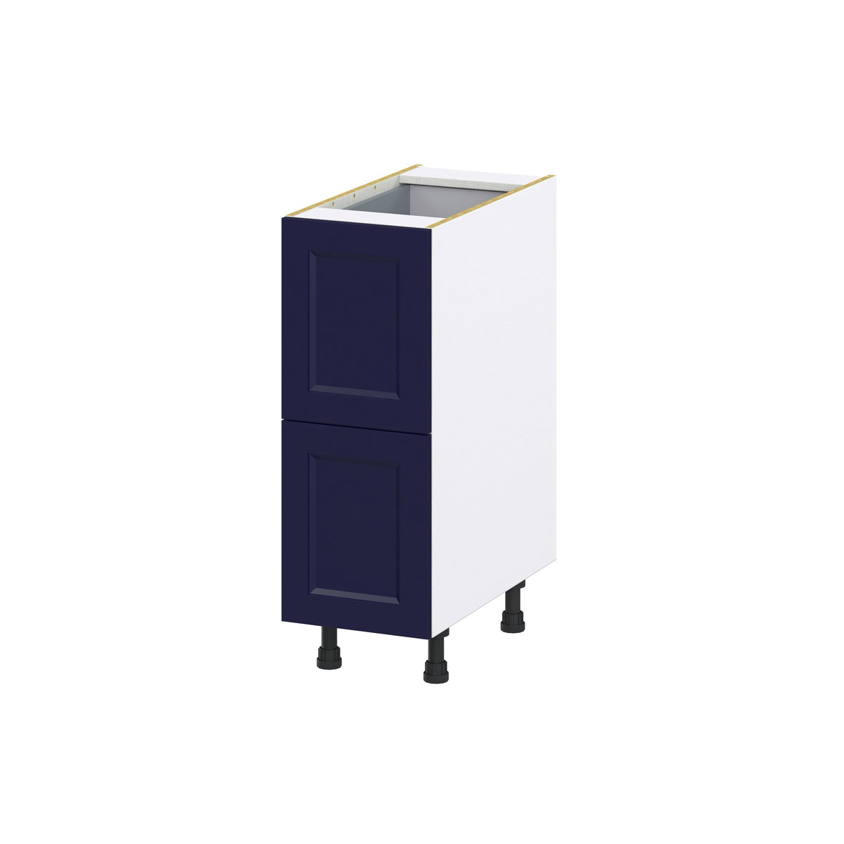 Hugo&Borg Lorette 12-in W x 34.5-in H x 24-in D Navy Blue 3-Drawer Base Fully Assembled Cabinet (Recessed Panel Style)