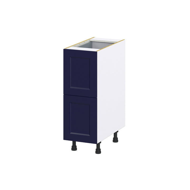 Hugo&Borg Lorette 12-in W x 34.5-in H x 24-in D Navy Blue 3-Drawer Base Fully Assembled Cabinet (Recessed Panel Style)