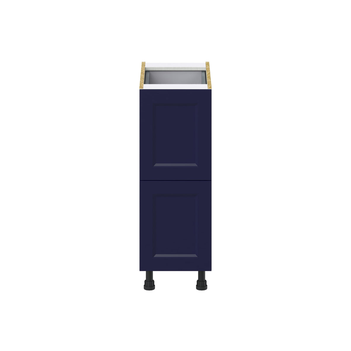 Hugo&Borg Lorette 12-in W x 34.5-in H x 24-in D Navy Blue 3-Drawer Base Fully Assembled Cabinet (Recessed Panel Style)
